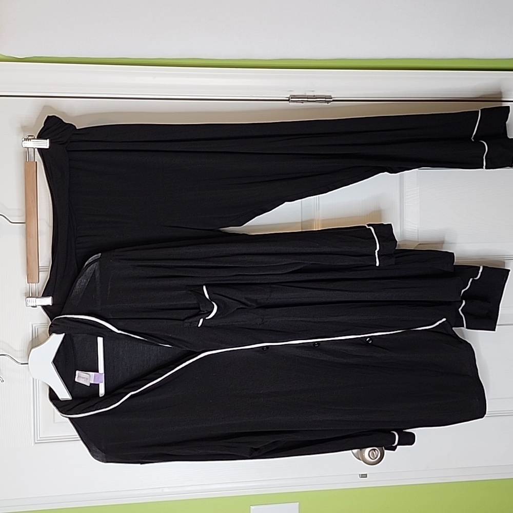 Joyspun Maternity Nursing 2 Piece Long Sleeve Pajama Set, Size L/XL